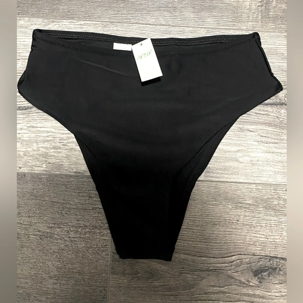 NWT Aerie Black High-Cut Bikini Bottom – Size XS - Picture 2 of 4